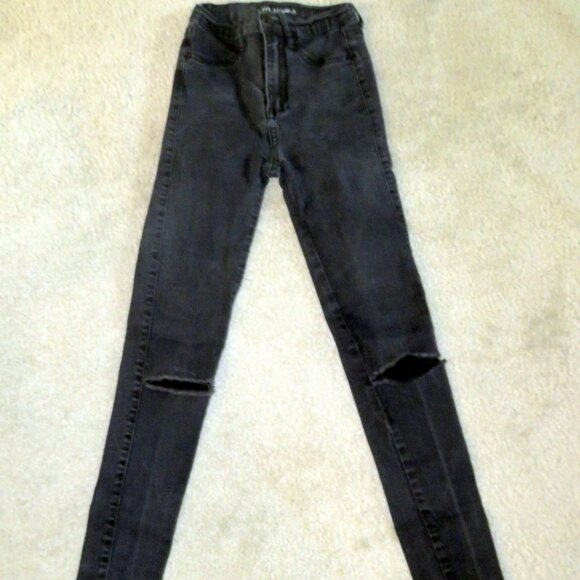 ZEE.GEE.WHY. Black Swizzle Sticks Mid Super Duper Skinny Jeans Size 25 - Picture 16 of 16